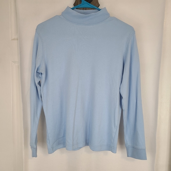 (978) Speculation Petite Woman's Long Sleeve Turtleneck, Size: PS Light Blue - Picture 5 of 16